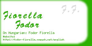 fiorella fodor business card